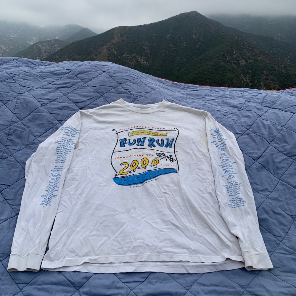 Vintage 1999 Banana Republic Family Fun Run Long Sleeve Tshirt - made in USA